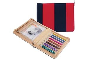 Agujas de coser, circulares, intercambiables, de lujo modelo Zing de KnitPro, realizadas en aluminio, multicolor