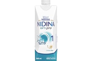 NESTLÉ NIDINA Optipro 1 Latte per Lattanti Liquido dalla nascita, 12 Brick da 500ml (6L)
