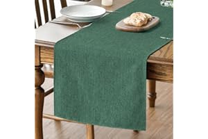 Artoid Mode Wald Green Runner da tavolo, lavabile stagionale, cucina, tavolo da pranzo, decorazione per interni, vacanze, feste, 40 x 140 cm