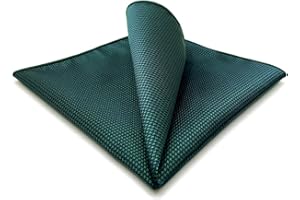 S&W SHLAX&WING Pañuelos de Bolsillo para Hombres Color Sólido Azul Verde Amarillo XL para Boda