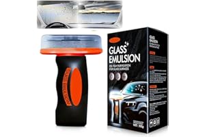 FRUITWEALTH Q4 Glass Guard, Q4 Car Glass Cleaner, Car Glasses Oil Film Remover, Cars Glass Oil Film Cleaning Brush, Easily Enhance Clarity and Visibility, Fits Window/Mirrors/Glasses Clean Board (Black)