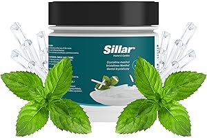 Sillar Accessori per sauna Cristalli di mentolo, 100g Cristalli per inalazione | Cristalli naturali di mentolo libera le vie respiratorie | Set regalo per la Sauna, Infusi di Mentol