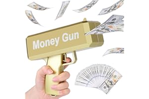 CPROSP Pistolet à Tirer de l'argent 100 Billets de Banque Prop Inclus, Pistolet à Argent, Pistolet à Argent, Pistolet Money pour Argent, Pistolet à Lancer, Convient pour Les fêtes, Les Mariages