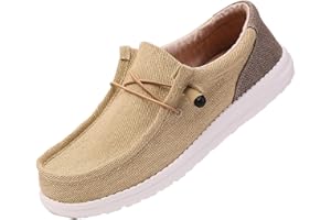 NUTTOPL Mocassini Uomo Classico Piatto Slip On Scarpe Tela Slip on Scarpe Guida Casual Traspirante Leggero Loafers Scarpe da Passeggio 36-48 EU
