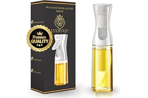 EveryKip Original® Pulverizador Aceite, Aceitera, Spray para Freidora de Aire Air Fryer Cocina 200ml, Vaporizador Aceite de Oliva y Vinagre, Dispensador para Cocinar