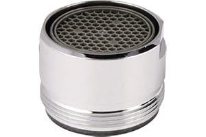 Sanitop-Wingenroth Mischdüse für Armaturen | Luftsprudler | Strahlregler M28 | Mit Kalkschutz | Wasserhahn Einsatz | Antikalk | Messing | Chrom | 17734 4