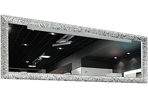 GaviaStore – Julie Argento 140x50 cm - Specchio da parete moderno (18 formati e colori) lungo figura intera alto grande decor soggiorno modern sala paret camera bagno ingresso