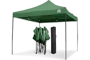 All Seasons Gazebos, Choice Of Colours, 3x3m Heavy Duty, Fully Waterproof, PVC Coated, Premium Pop Up Gazebo, Wheeled carry bag + 4 Leg Weight Bags