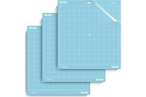 ‎NICAPA NICAPA Matte Light Grip Schneidematte für Cricut Maker 3/Maker/Explore 3/Air 2/Air/One (30,5 x 30,5 cm, 3 stk) Blau Schneidematten Ersatzzubehör