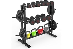 PROIRON Multifunktionellt Kettlebells hantelställ förvaring med stor lagringskapacitet