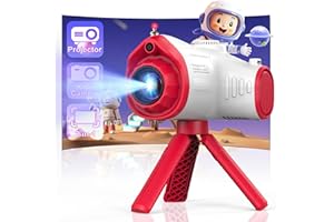 CHAKEYAKE Camara Fotos Infantil con Función de Proyección, 1080P Camara de Fotos para Niños con Trípode, Tarjeta SD 32G, Baterías 2500 mAh, Regalo para Niñas y Niños 3 4 5 6 7 8 9 10 11 12 Años (Rojo)