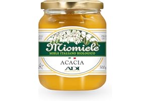 ADI APICOLTURA ADI BIO - Miele di Acacia Italiano Biologico, Puro e Delicato, Sapore Morbido e Vanigliato - Ideale per Tisane e Infusi - Made in Italy - 500g
