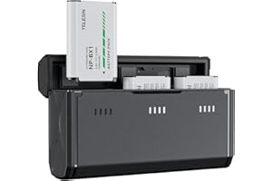 TELESIN Zestaw 2 baterii NP-BX1 i 3-kanałowa ładowarka do Sony NP-BX1/M8, ZV-1, ZV-1 II, Cyber-Shot DSC-HX80, HX90V, HX95, HX99, RX1, RX1R II, RX100 (II/III/IV/VA/VI/VII), FF DR-X300. 00, HDR-AS50