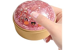Glitter Dumpling - Stress Relief Ball | Bun Shape Pinch Toy for Studying, Working, Travel, Home, Office, Classroom, Car Ride, Meditation, Kids, Teens, Adults, Students Relaxation Use