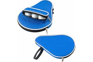 GENERIC Table Tennis Bat Bag,Waterproof Ping Pong Paddle Bat Pouch,Table Tennis Racket Cover for One Racket Extra Ball Compartment for 3 Balls