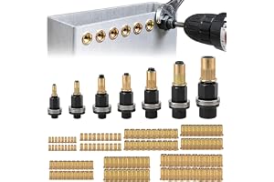 7 stycken nitmuttertång, set med 140 muttrar för M3 M4 M5 M6 M8 M10 M12