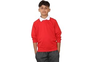 KHIM Terry Cotton Sweatshirt Lightweight Unisex Knitted Sweater Jumber Full Sleeve Kids Boys Girls Children Top Crew Neck Outdoor Activewear