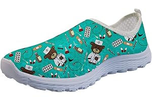 Showudesigns Chaussures de Sport sans Lacet Mesh Chaussures de Marche Antidérapant et légères pour Femmes