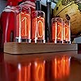 EUNEWR Nixie Tubes Clock,Glow Time,Digital Tube Clock,20 Modes Creative LED Watch with USB Type C,DIY Customised Photo Display,as a Gift for Lovers,Friend,Christmas,Birthday