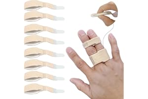 Calkkrer 8er Finger Splint Straps, Packung mit Polsterung für Fingergurts zur Linderung und Unterstützung verletzter Finger, Komfortabel und einfach verwenden.