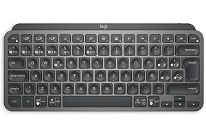Logitech MX Keys Mini Teclado Inalámbrico Minimalista, Compacto, Bluetooth, Retroiluminado, USB-C, Compatible con Apple macOS, iOS, Windows, Linux, Android, de Metal, QWERTY Español - Gris oscuro