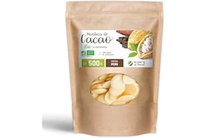 PLANÈTE AU NATUREL Manteca de Cacao Orgánica - Obleas 500g - 100% Natural - Uso alimentario - Repostería, Crema, Chocolate