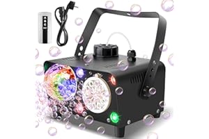 OAUIR GUSIX Bubble Machine,Wireless Remote Control Bubble Machine,with Disco Ball Party Lights,100,000+ Big Bubbles Per Minute,Bubble Machine for Kids,Great Outdoor Toy for Birthday Parties,Weddings and Stage