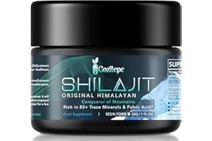 ‎GOZITEPE Shilajit Hochdosiert Shilajit Resin mit Fulvicsäure Mineralien und Huminsäure, 100% Rein und Vegan, 30g (1er Pack)