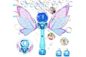 P PANACARE PANACARE Bacchetta Automatica per Bolle Luminose a Farfalla per Bambini - Produce 10000+ Bolle/Minuto, Adatta per Giochi e Feste all'Aperto e Regali di Compleanno