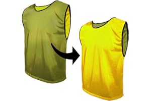 SPORTSBIBS SPORSTBIBS Maillots réversible de Football, Gilets Double Face, Chasubles pour Enfants, Juniors et Adultes, Chemises de Foot, Dossard Hommes et Femmes. Variété de Tailles et Couleurs, Non Logo