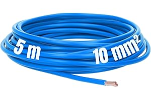5 m Lapp 4520025 H07V-K 10 mm² Blu I Cavo di cablaggio I Cavo flessibile I Singolo in PVC I Filo 10 mm2 I Cablaggio