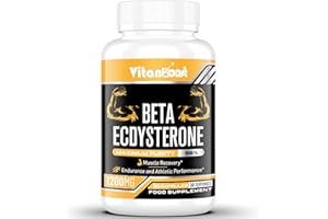 VITANBOOST Beta Ecdysterone Supplement 1200mg | Increases Lean Muscle Mass, Exercise Performance, Strength and Protein Synthesis, 98% Maximum Purity Formulated for Enhanced Absorption (60 Count (Pack of 1))
