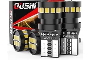 W5W T10 LED Lampadina, OUSHI Canbus Sensa Errore 194 168 2825 501 12V Lampadine Di Ricambio Super Luminose Interni Auto Dome Map Door Luci Targa Di Cortesia, 6500K Xenon Bianca (Confezione Da 4)