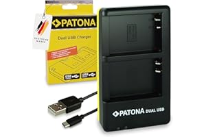 PATONA USB-C Chargeur Double pour BLN-1 Batterie Compatible avec Olympus OMD Om-D E-M1 EM1 E-M5 EM5 E-M5 Mark II Pen E-P5 EP5 Pen F Stylus XZ-2 XZ2 PSBLN1 BLN1 BL-N1
