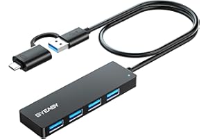 USB HUB, BYEASY USB C Hub zu USB 3.0 HUB mit 4 Port und 2 ft Kabel, Ultra Dünn Tragbarer USB Splitter für MacBook, Mac Pro/Mini, iMac, PS4, Surface Pro, XPS, PC, Flash-Laufwerk, Samsung und Mehr