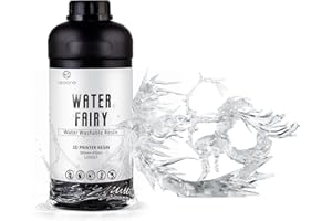 RI RESIONE Resina lavabile con acqua, resina liquida di stampa ad alta velocità 405 nm, non incrinata e resistente all'umidità, resina per stampante 3D quasi inodore -cristallo chiaro 1000 g