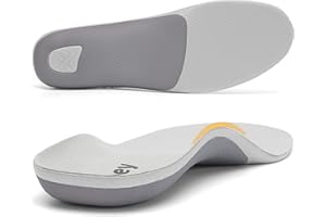 Leebey Solette Ortopediche Uomo Donne Supporto per Arco Plantare Piede Piatto Scarpe Plantari Ortopedici per Fascite Plantare, Sperone Calcaneare, Piedi Piatti, Dolore al Piede Grigio 45/46 EU