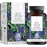 NATURTREU® Blutdruck OPC Traubenkernextrakt hochdosiert 900mg Extrakt mit Q10, Kalium & schwarzem Knoblauch - Französische Tr