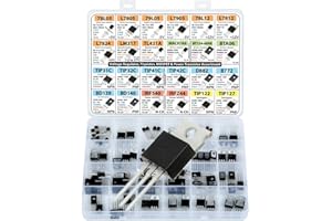 WOOGE Power Transistor & Voltage Regulator, Mosfet, Thyristor Assortment Kit, 82 pcs, 24 Types, 78L05 L7805 L7905 LM317 TL431 MAC97A6 BTA06 TIP3c TIP41c TIP42c D882 BC140 IRF540 IRFZ44 TIP122 Others
