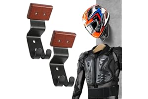 motofans Halterung für Motorradhelm, Ablage mit Haken zum Aufhängen von Motorradhelm und Motorradjacke