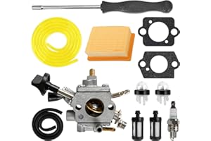 LUOLETY 4283-120-0601 Kit carburatore per soffiatore STIHL BR800 BR800X BR800CE, gruppo carburatore BR800 con kit filtro carburante lampadina primer candela