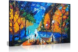 PANTHER PRINT Modern Colourful Oil Painting Dating Tonight Canvas Wall Art Picture Print (36x24)