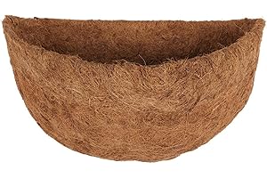 biteatey Coco Wall Basket Planter Fibre Wall Trough Liner Garden Hanging Basket Liner Replacement Natural Planter Coco Liner Half Round Coco Fiber Basket Liner For Flowers/Vegetables