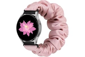 YCHDDER 20mm Elastic Scrunchie Watch Straps Compatible with Samsung Galaxy Watch 7/6/5/4/FE 40mm 44mm/Watch 6/4 Classic 43mm 47mm 42mm 46mm/5 Pro/Vivoactive 5/Vivoactive 3/Venu/Venu 2 Plus Women Girls