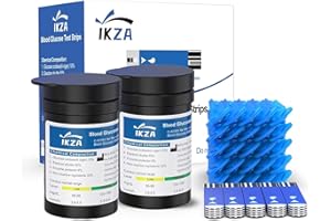 JIGERJS IKZA_ Blood Glucose Monitor Kit: 100 x Blood Glucometer Test Strips, 100 x Lancets, 1 x Test Strip User Guide. Applicable to G-427B/ G-425-3S