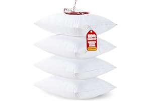 Utopia Bedding Wodoodporne Poszewki Na Poduszki 50 x 70 cm - Zestaw 4 - Ochraniacze Na Poduszki Z Zamkiem - Poszewka Na Poduszkę Przeciw Insektom i Roztoczom