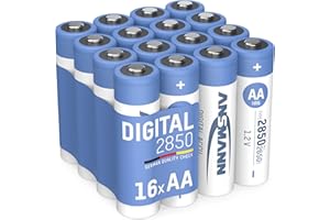 ANSMANN Akku Mignon AA 2650 mAh 1,2V NI-MH, 16 Stück, wiederaufladbar, hohe Kapazität ideal für Kameras, Blitzgeräte, Digitalkameras, Wildkameras