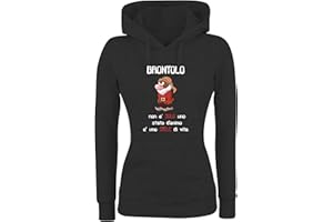 VESTIN Felpa Donna con Cappuccio Basic Top qualità Top vestibilità - Brontolo Non è' Solo Uno Stato D'ANIMO - Divertente Humor Made in ITALY