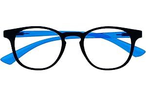 OPULIZE Bop Blue Light Blocking Glasses Kids Round Frame Protect Eyes Improve Sleep Reduce Headaches Computer Gaming Boys Girls B47