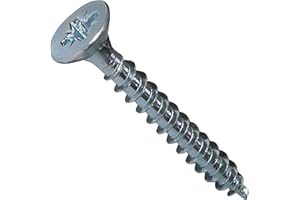 AERZETIX - Lot de 100 - Vis à Bois - Ø4x30mm - en Acier Zingué Métal - Tête Fraisée - à Empreinte Cruciforme Pozidriv - Couleur Argent - C44808